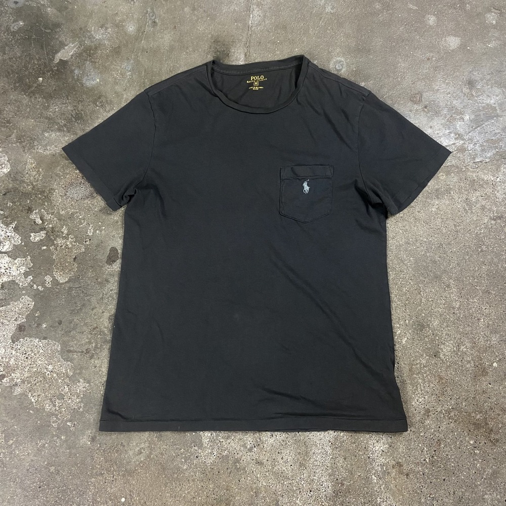 Polo Ralph Lauren Pocket T-Shirt Size Medium Dark Gray Short Sleeve Pony Logo